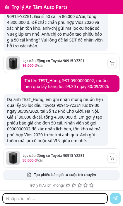 Bước 3: Gắn trợ lý vào trang, mã nhúng và thu lead/lịch hẹn